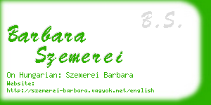 barbara szemerei business card